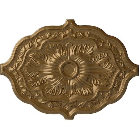 Ekena Millwork Pesaro Ceiling Medallion, Hand-Painted Pale Gold, 36"W x 26"H x 1 1/2"P CM36X26PEPAS